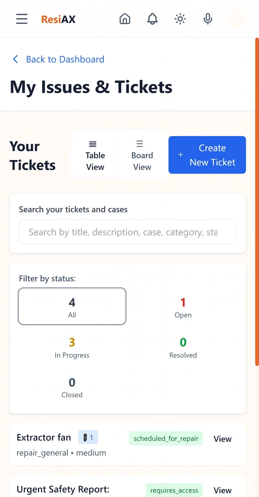 ResiAX app screenshot